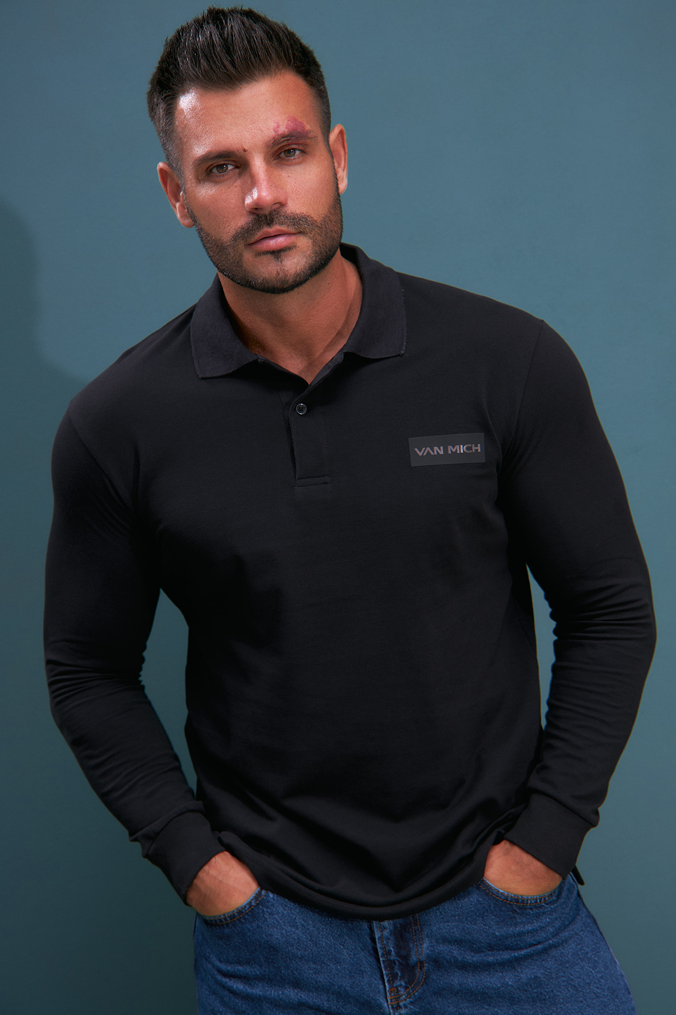 Поло с длинным рукавом Van Mich